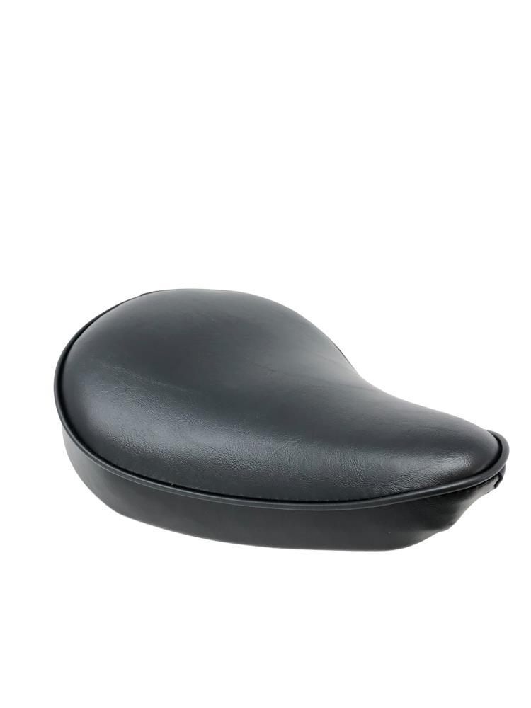 Highway Hawk Motorcycle solo seat universal "Bobber Style" synthetic leather black length / 320 mm width 250 mm
