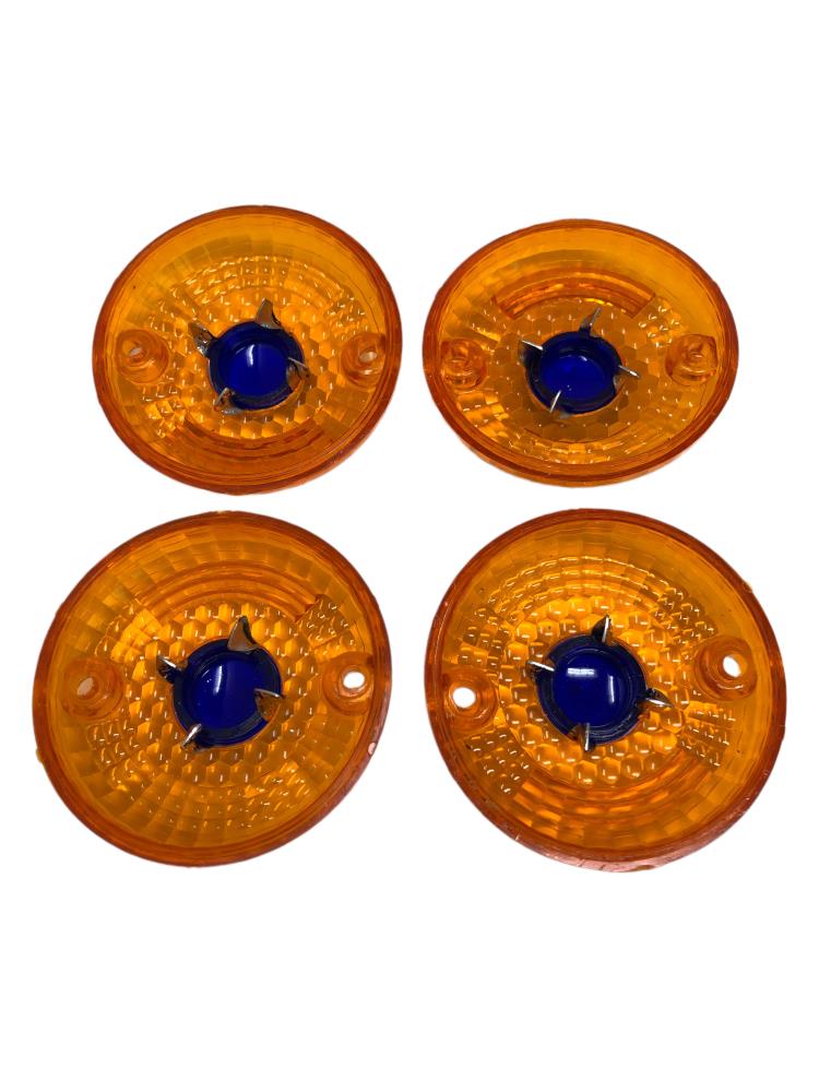 Highway Hawk turn signal lenses "Bluedot" for Kawasaki EN500/VN750/ VN1500 new models (4 pieces)