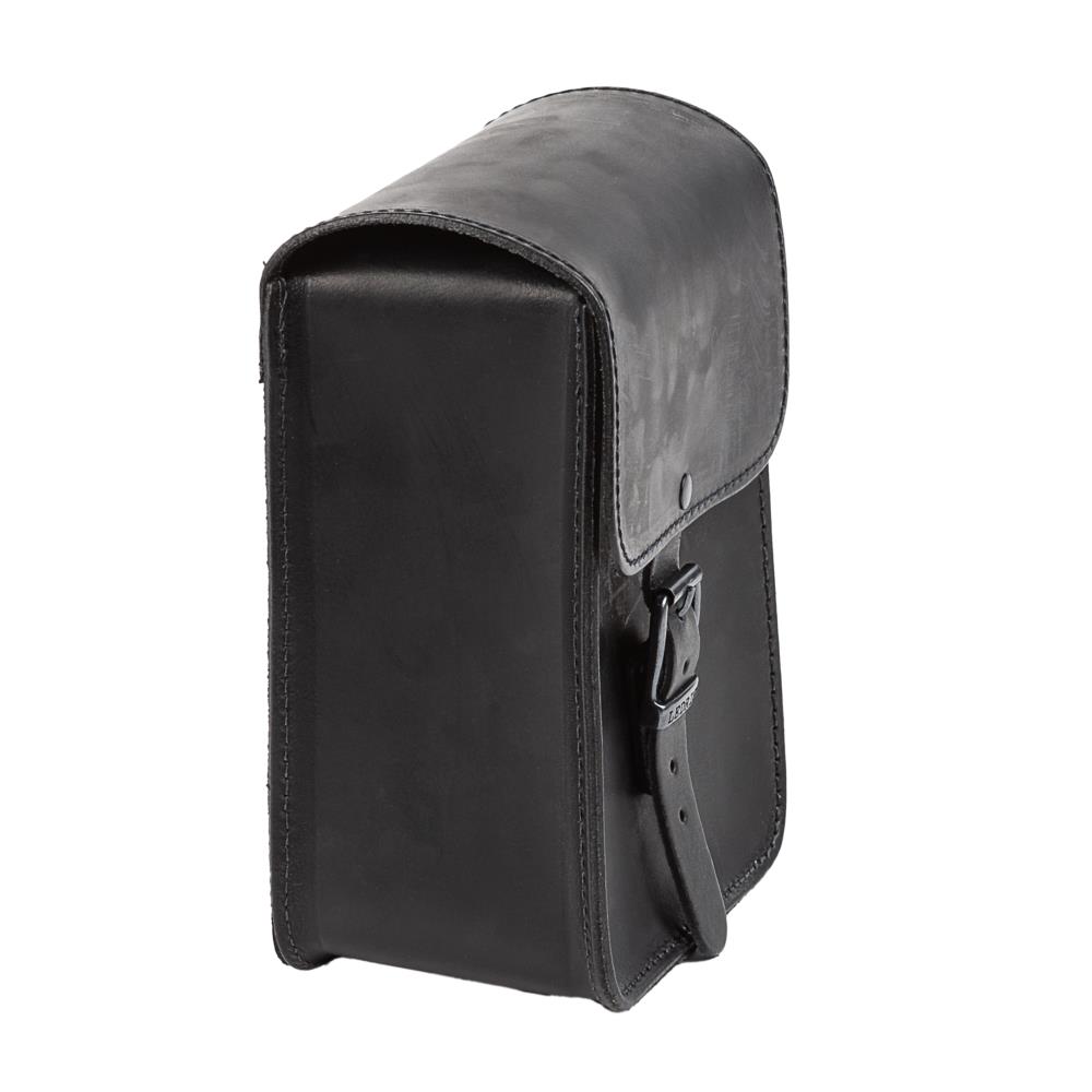 Ledrie Sissybar bolsa de cuero negro con hebilla W = 17cm D = 10cm H = 22cm 3,5 litros (1 pieza)