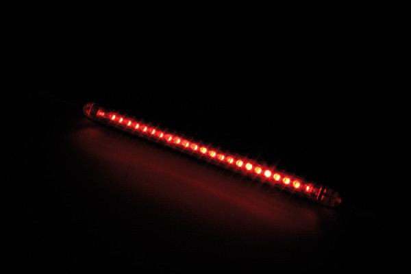 Highway Hawk Highsider Fanale posteriore/freno a LED "STRING" in vetro rosso, omologazione E. (1 pezzo)