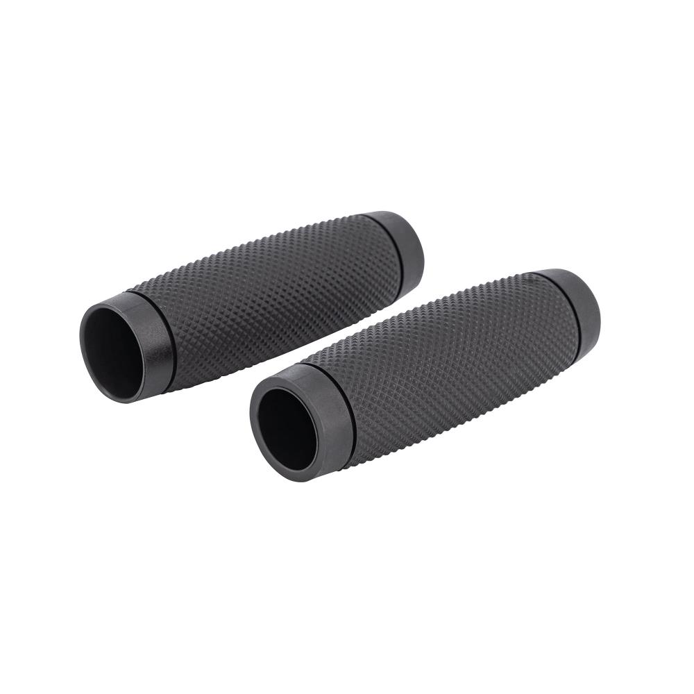 Highway Hawk Handgrips "Diamond Black" for 1" (25,40 mm) handlebars without throttle assembly - without removable end-caps