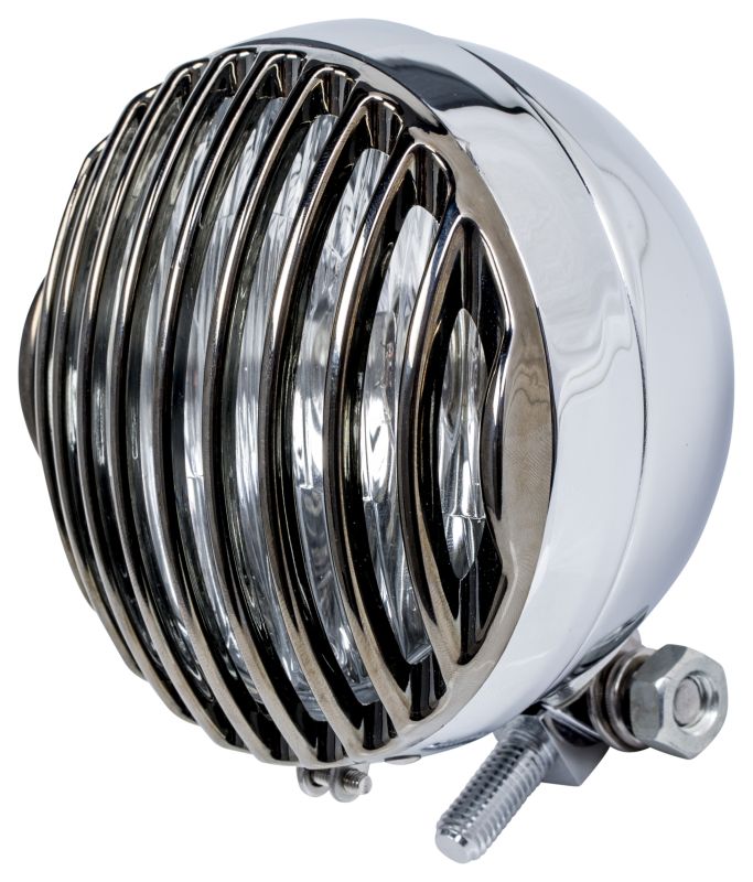 Highway Hawk Headlight grill "Steampunk trim ring" metal for 4,5" headlights/ spotlights (2 pieces)