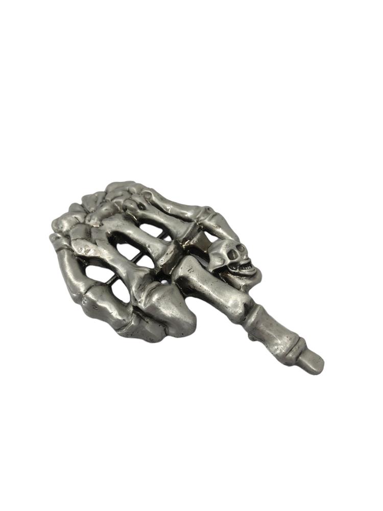 Boucle de ceinture "doigt de squelette" en alliage de zinc de Highway HawkBoucle de ceinture "doigt de squelette"Boucle de ceinture moderne en alliage de zinc avec design "doigt de squelette"Matériau : alliage de zincMesures :