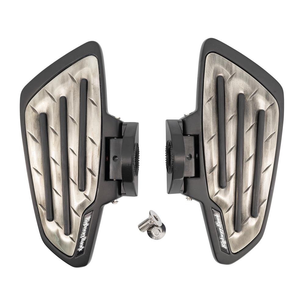 Highway Hawk Floorboard Set for passenger "New Tech Glide Metal" black Indian CHIEF Classic '14 > up,CHIEF Dark Horse '15 > up,CHIEF Vintage '14 > up,CHIEFTAIN '14 > up