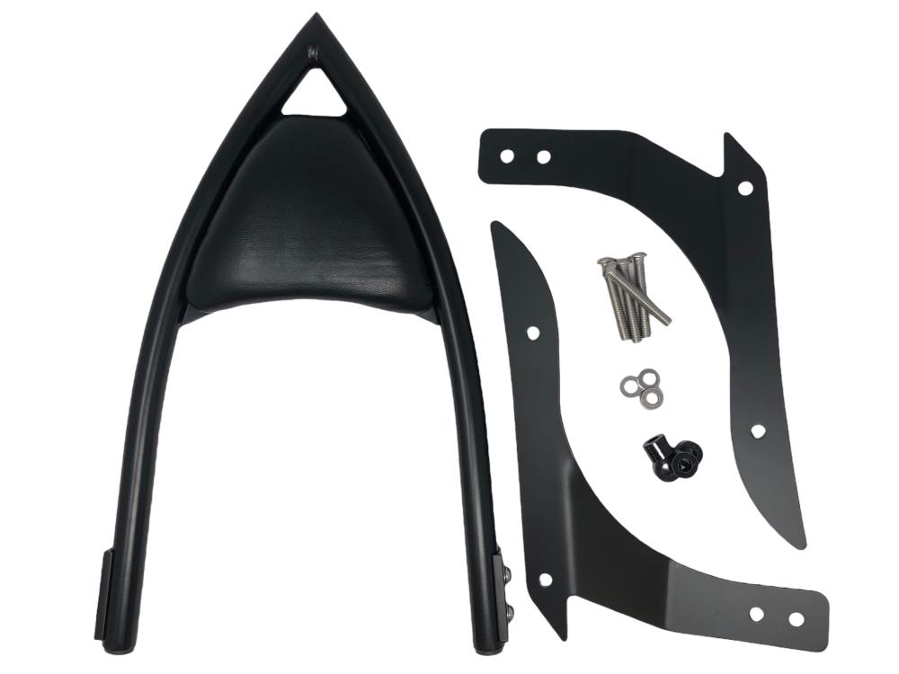 Highway Hawk Sissy Bar "Arch" for Yamaha XVS 1300 Custom- average height from fender 400 mm high in black - complete with brackets