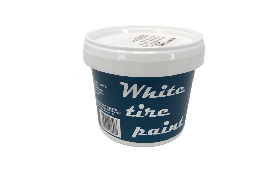 Highway Hawk Motorcycle White wall tyre color in white for 2 tires - 250ml