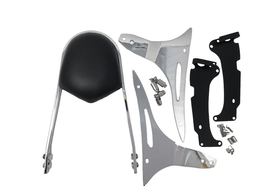 Highway Hawk Sissy Bar "Wide" for Honda VT 1300 CX Fury - average height from fender 400 mm high in chrome - complete with brackets