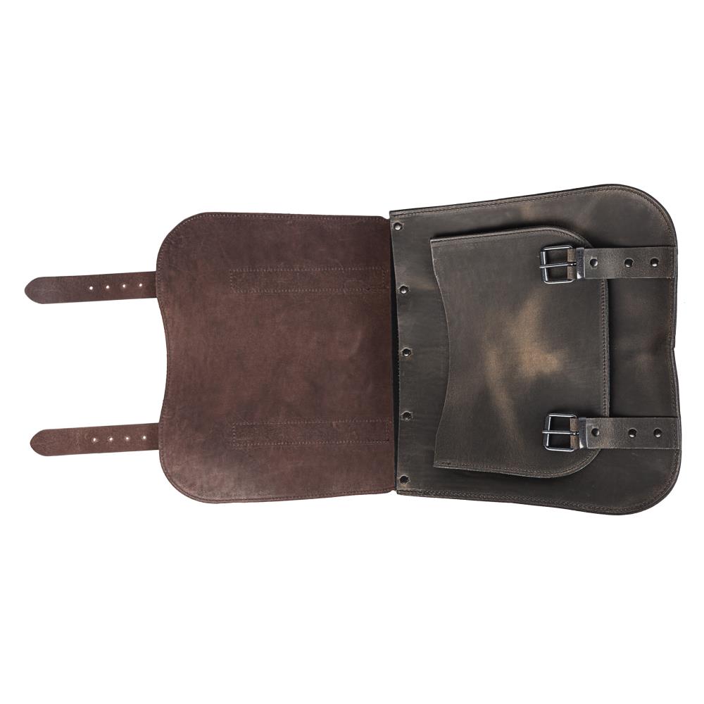 Ledrie bolsa de sillín "Cartero" 1 pieza de cuero marrón con hebillas W = 43cm D= 21cm H= 41cm 30 litros (1 pieza)