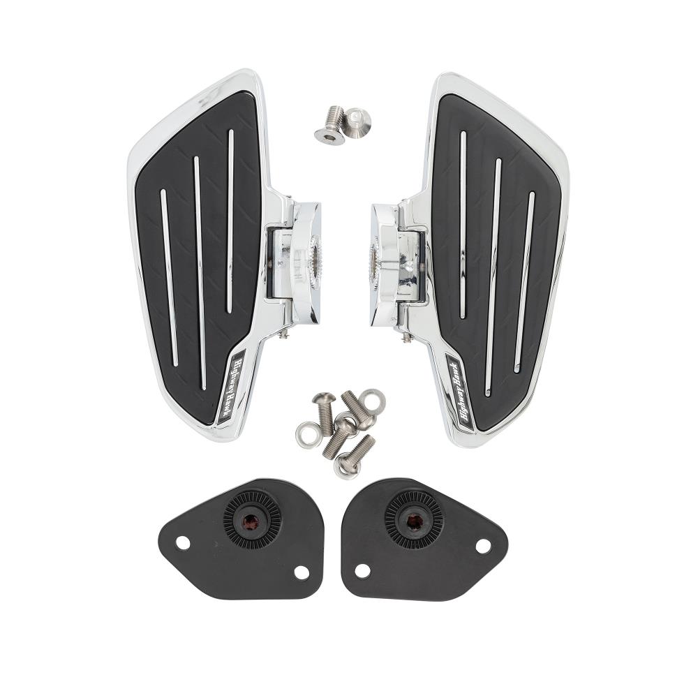 Highway Hawk Floorboard Set for rider "New Tech Glide" chrome Honda VT 750 ACE C2 with ABE