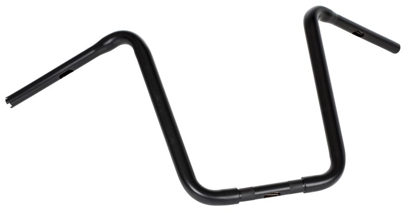 Highway Hawk Handlebar "Narrow" 860 mm wide 350 mm high for "1" (25,4 mm) clamping with 3 holes dull black TÜV