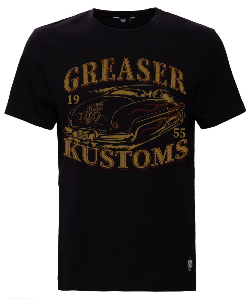 KING KEROSIN T-Shirt mit Front Print Greaser