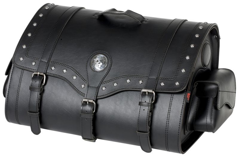 Highway Hawk Suitcase "Memphis large" (1Stück) in black imitation leather with studs H = 33cm L = 58cm D = 35cm - 67 liter