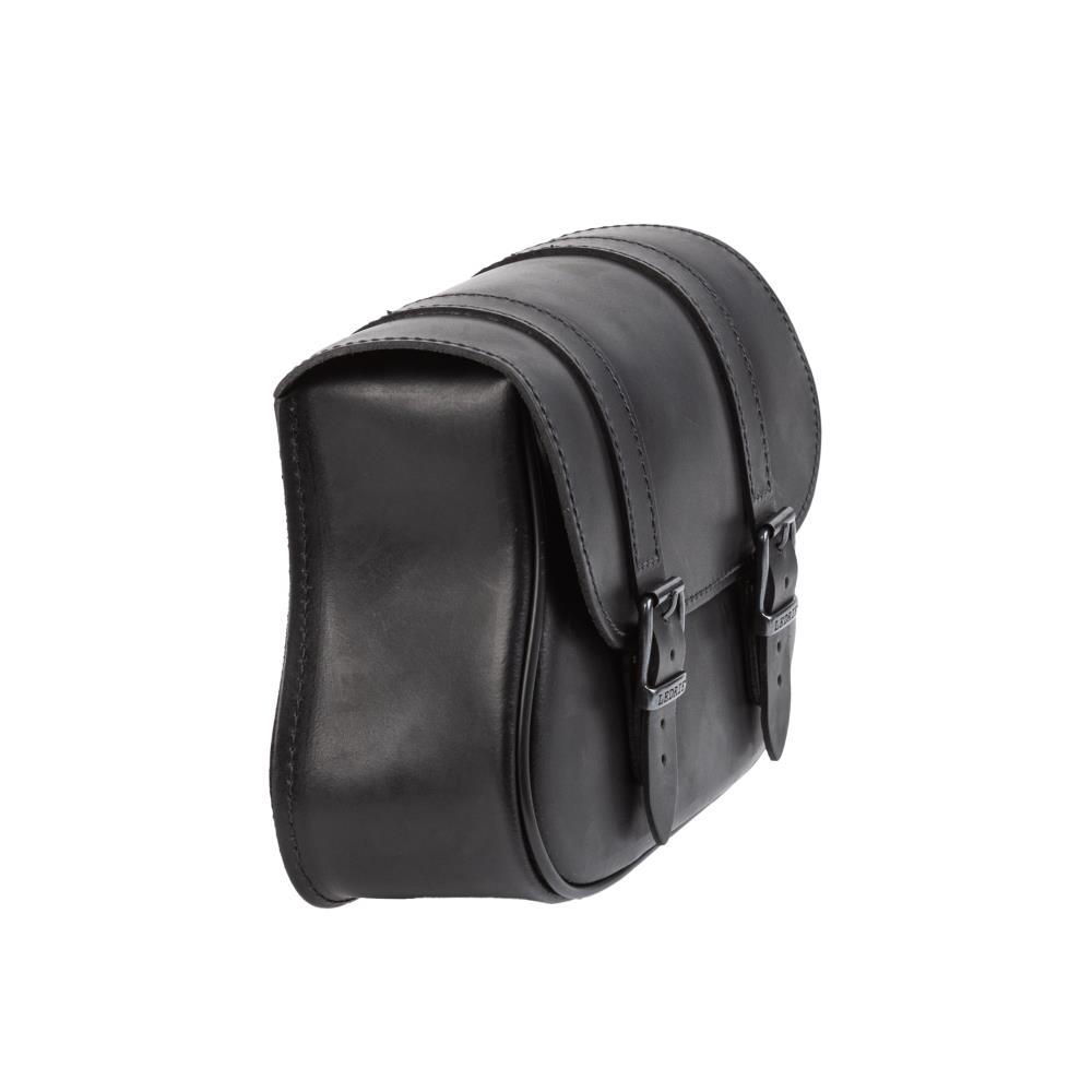 Bolsa basculante de cuero Ledrie negra An=27x P=10x Al=20 cm 5 litros para modelos Harley Davidson V-Rod (1 pieza)
