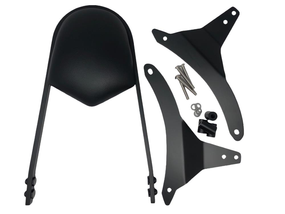 Highway Hawk Sissy Bar "Wide" for Indian CHIEF Classic '14 > up,CHIEF Dark Horse '15 > up - average height from fender 400 mm high in black - complete with brackets
