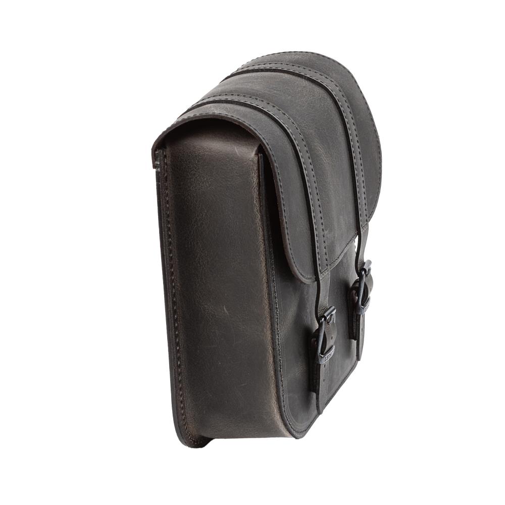 Ledrie swingarm bag "left" leather brown W=26xD=10xH=28cm 7,5 liters for Harley Davidson Softail till 2017 (1 piece)