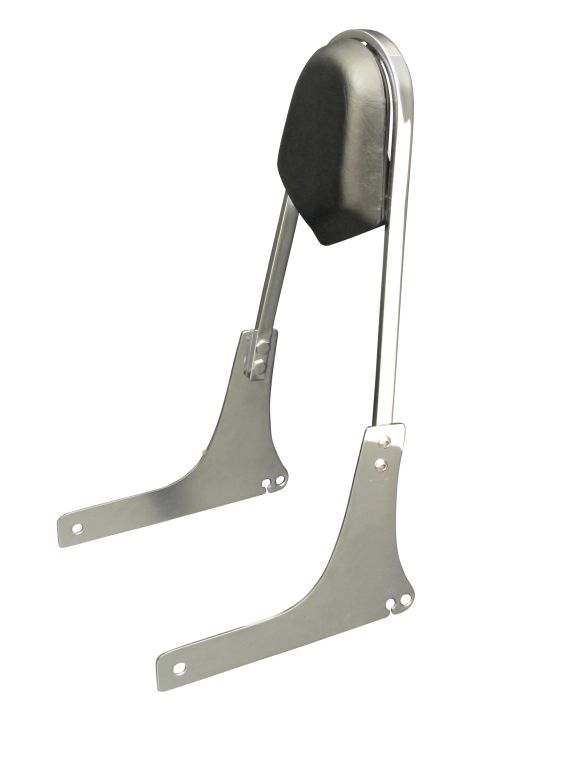 Highway Hawk Sissy Bar "Wide" for Harley Davidson FXDB/I Street Bob - FXDC Super Glide Custom - FXDL Low rider - average height from fender 400 mm high in chrome - complete with brackets