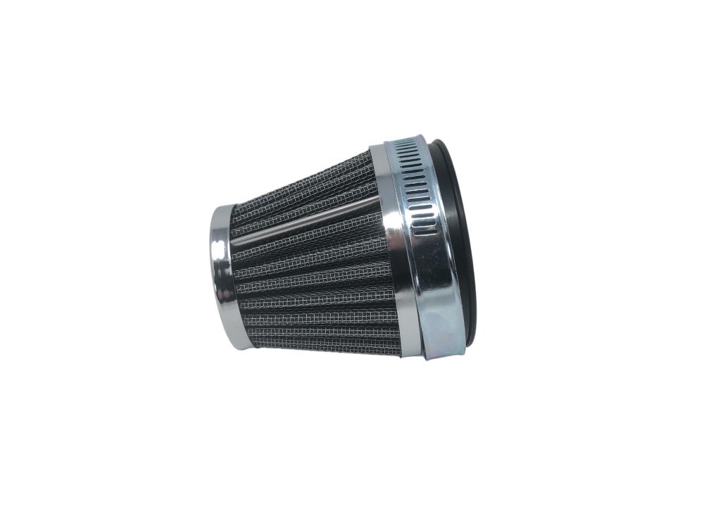 Highway Hawk Air filter with chrome-plated end cap 60mm diameter