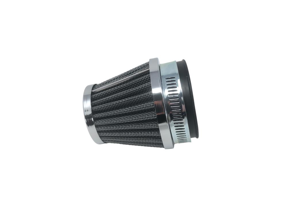 Highway Hawk Air filter with chrome-plated end cap 54mm diameter