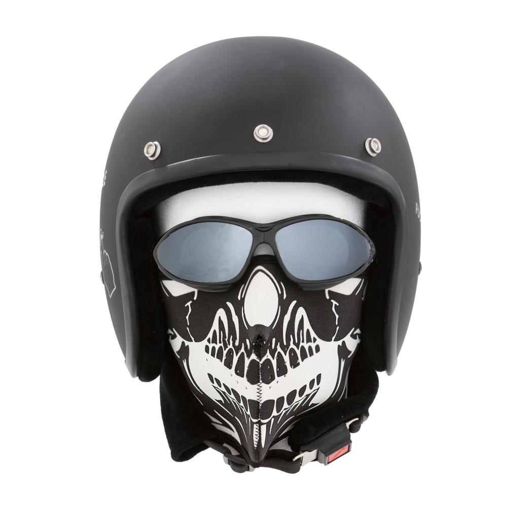 Highway Hawk Motorcycle Mask "Skull Black"