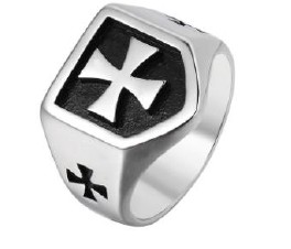 Ring "Iron Cross" / Size 12 (D=21,4mm) / Silver