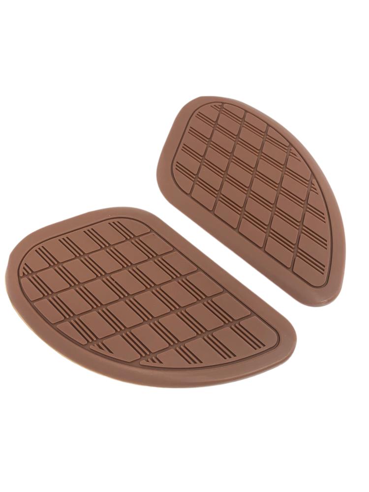 Highway Hawk knee pad for the tank 1 Set (2 pieces)  - 190mm x 110mm brown