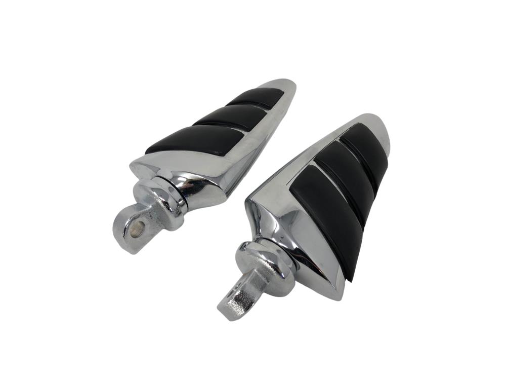 Highway Hawk footpegs for Highway Hawk "Smooth" pre-positioned footpeg systems chrome (2 pcs.)
