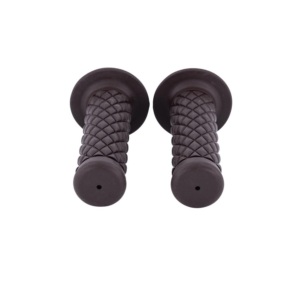 Highway Hawk Handgrips "Cafe Style Brown" for 7/8" (22 mm) handlebars without throttle assembly - without removable end-caps