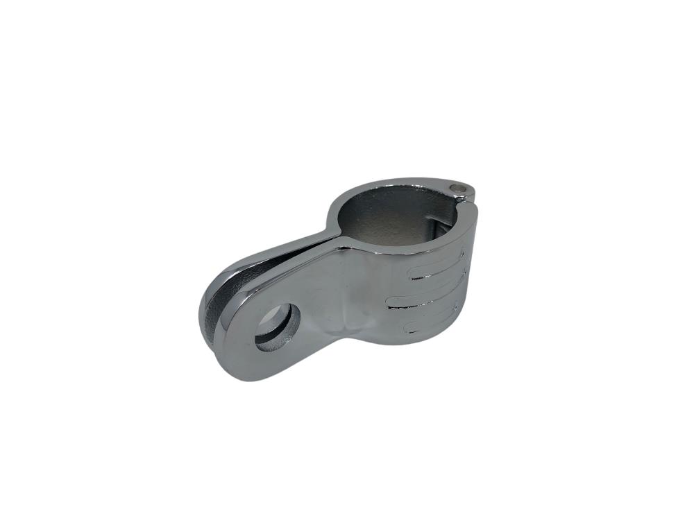 Highway Hawk pince/collier "Easy Clamp" chrome / 32 mm / pour repose-pieds ou kits spotlight (1 pièce)
