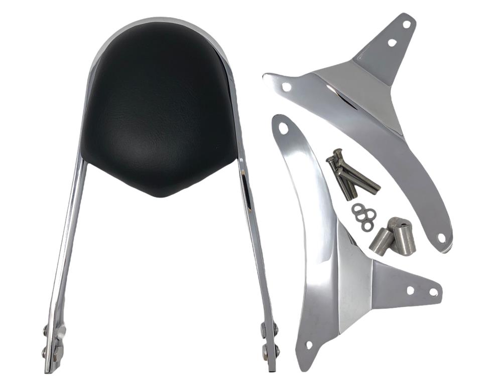 Highway Hawk Sissy Bar "Wide" for Indian CHIEF Classic '14 > up,CHIEF Dark Horse '15 > up - average height from fender 400 mm high in chrome - complete with brackets