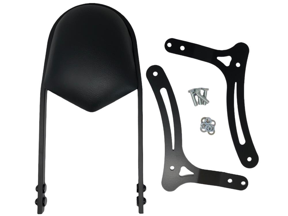 Highway Hawk Sissy Bar "Wide" for Honda CMX 500 Rebel / PC56 - average height from fender 400 mm high in black - complete with brackets
