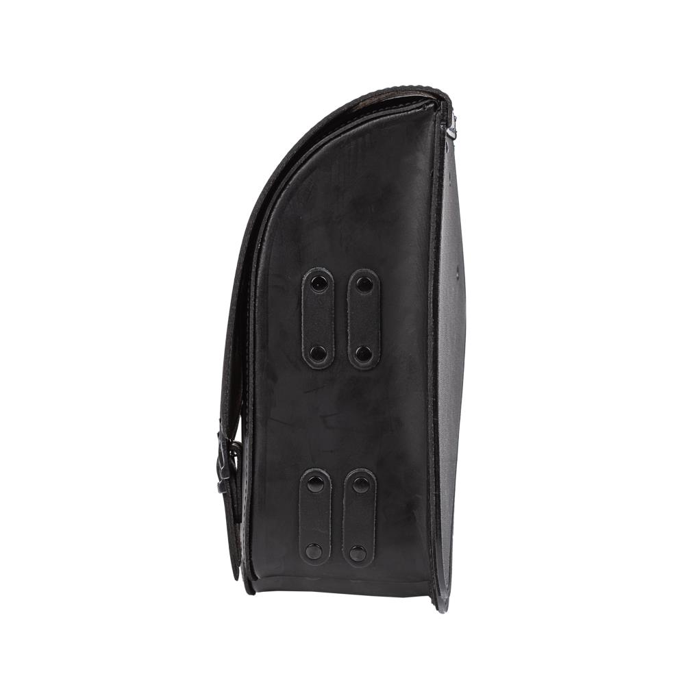 Ledrie frame bag with bottle holder leather black W=36x D=13x H=32/18 cm 11 liters for Harley Davidson Sportster (1 piece)