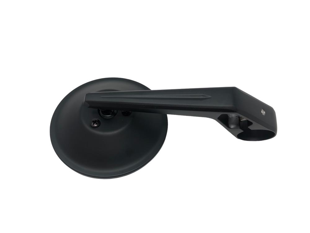Highway Hawk motorcycle mirror "Classic round" in black with E-mark (1 piece)