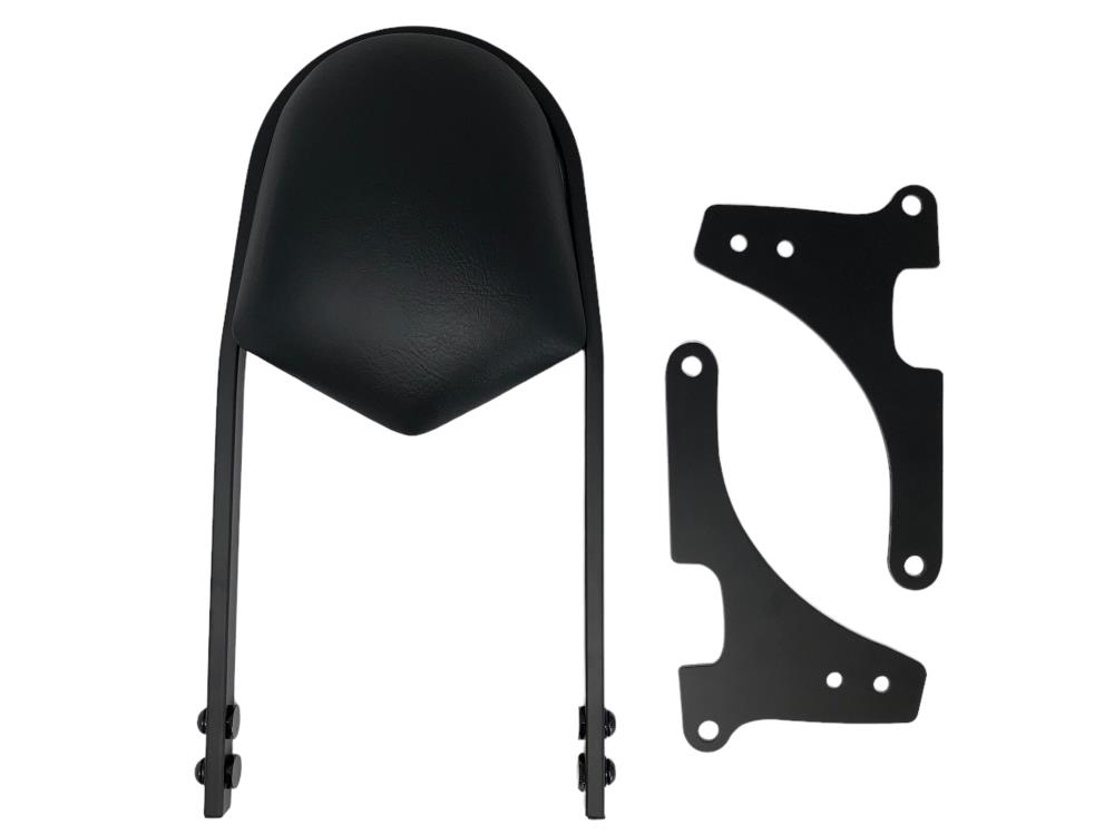 Highway Hawk Sissy Bar "Wide" for Harley-Davidson XL 883/1200 Sportster - average height from fender 400 mm high in black - complete with brackets