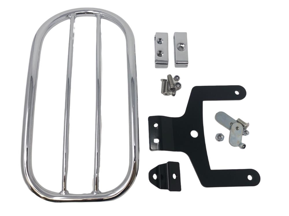 Highway Hawk Solo Rack "Tubular" chrome - complete with mounting bracket for Indian CHIEF Classic '14 > up,CHIEF Dark Horse '15 > up,CHIEF Vintage '14 > up,CHIEFTAIN '14 > up