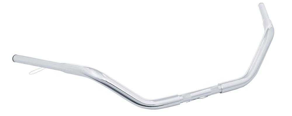 Highway Hawk Handlebar "Fat Custom" 900 mm wide 140 mm high for "1" (25,4 mm) clamping with 3 holes chrome TÜV