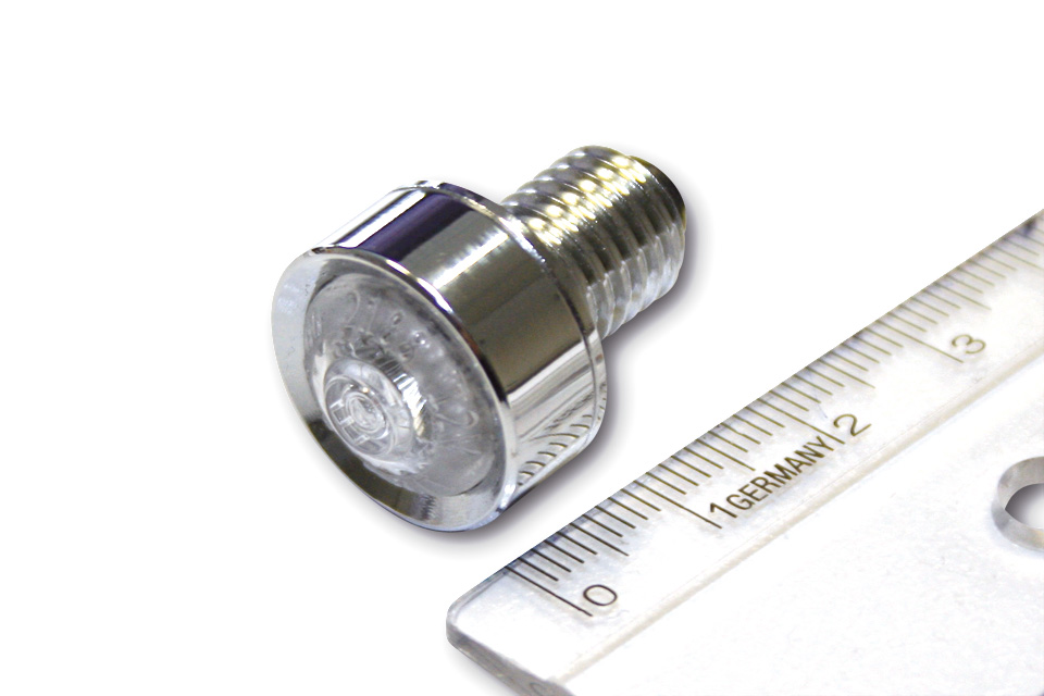 Indicador LED MONO, cristal transparente, Ø 18 mm, homologado E