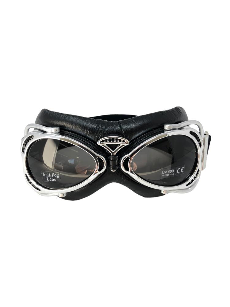 Highway Hawk Motorcycle glasses/ sunglasses "Dakota" chrome frame