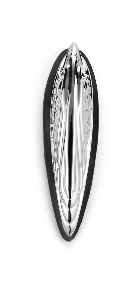 Ornamento per moto Highway Hawk/ figura "testa d'aquila" lunga 12 cm in cromo