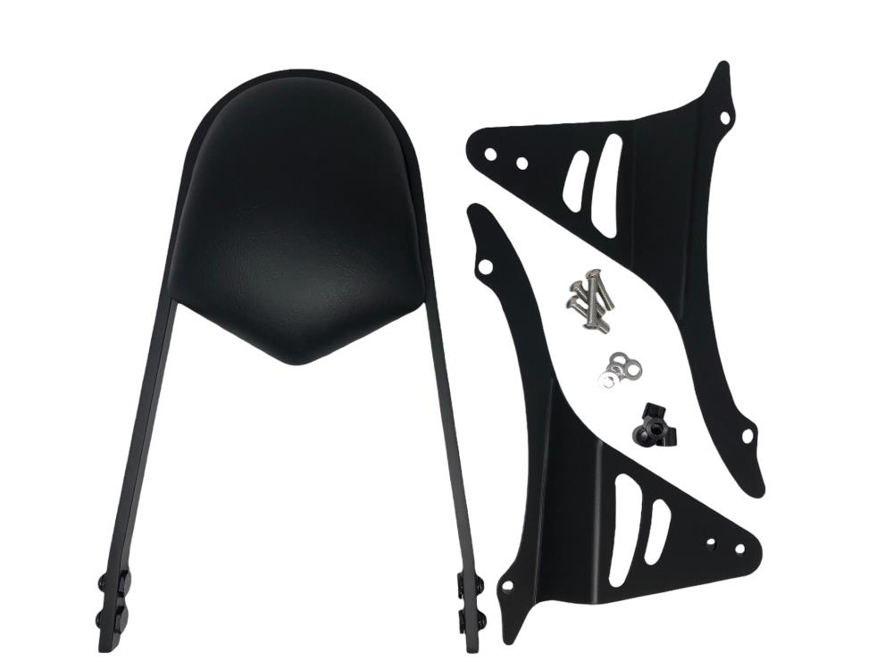 Highway Hawk Sissy Bar "Wide" for Kawasaki VN 900 Custom - Classic- average height from fender 400 mm high in black - complete with brackets