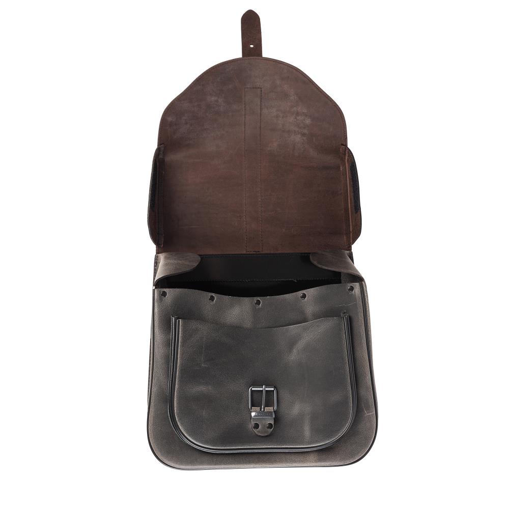 Ledrie saddlebags "Postman" 1 piece leather brown with buckle W = 43cm D= 19cm H= 41 cm 37 liters (1 piece)