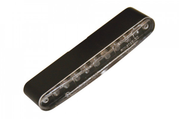 Highway Hawk HIGHSIDER STRIPE Piloto trasero LED / luz de freno, negro. cristal transparente E-marked (1 pieza)