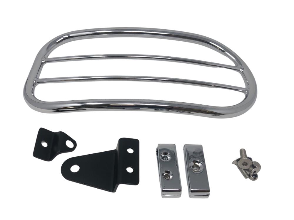 Highway Hawk Solo rack "Tubular" chrome - complete with brackets for Kawasaki Vulcan S '14 > up