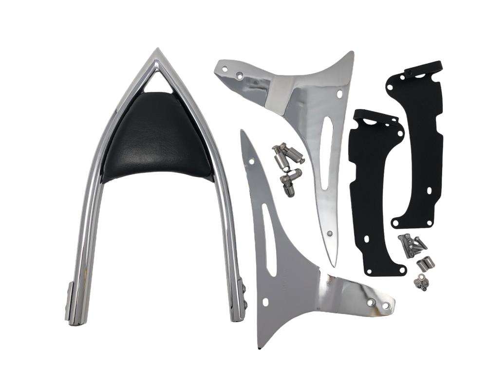Highway Hawk Sissy Bar "Arch" for Honda VT 1300 CX Fury- average height from fender 400 mm high in chrome - complete with brackets