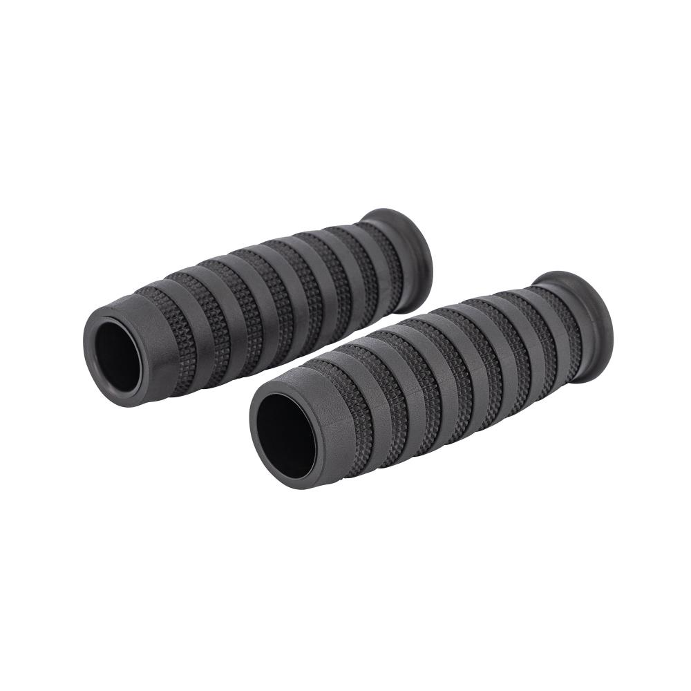 Highway Hawk Handgrips "Street Black" for 7/8" (22 mm) handlebars without throttle assembly - without removable end-caps