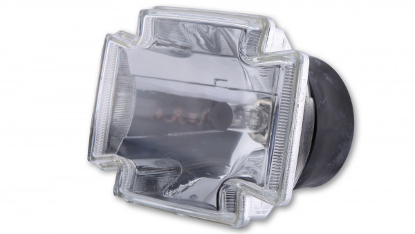 Highway Hawk HIGHSIDER H4 insert GOTHIC, clear glass, 12V 60/55W, with parking light, E approved. (1 piece)