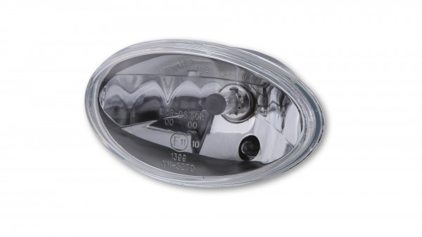 Highway Hawk Highsider H4 insert oval with parking light E-approved./ 160 x 90 mm - clear glass 12 V, 60/55 W (1 piece)