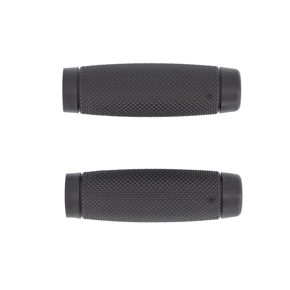 Highway Hawk Grip Covers Poignées de guidon "Diamond Black" pour guidon 1" (25,40 mm) sans montage de câble d'accélérateur - sans embouts amovibles