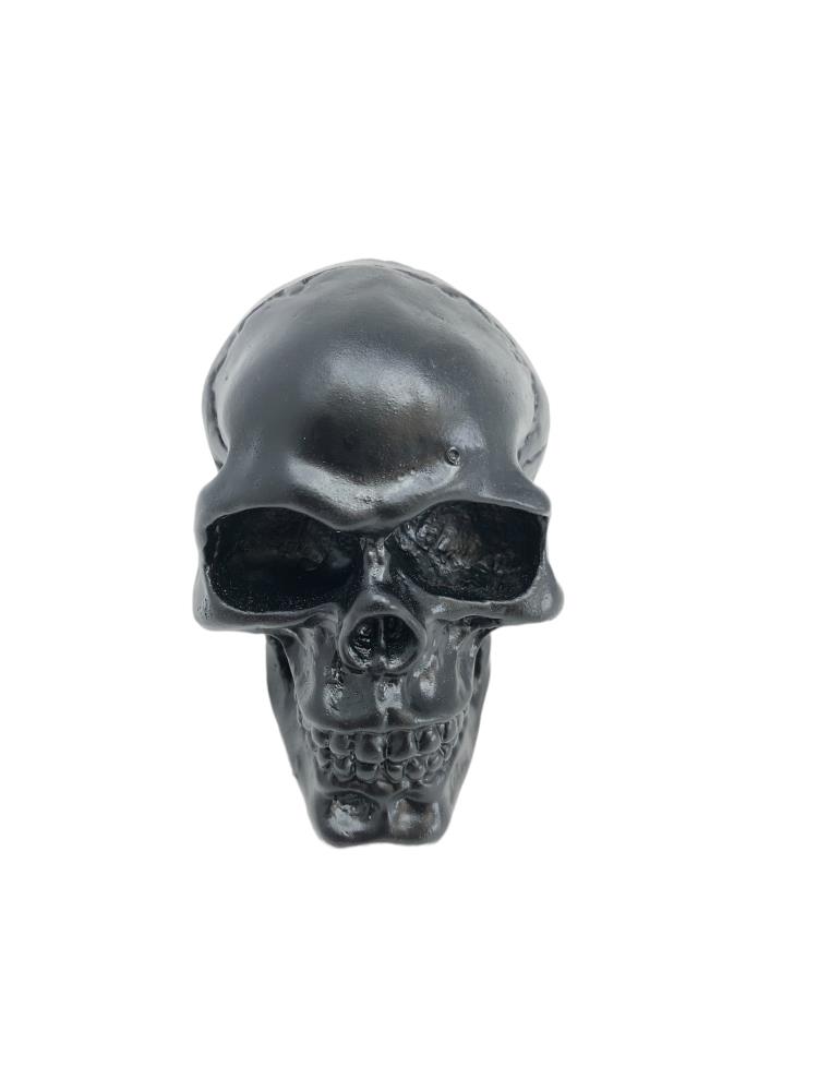 Ornamento per moto Highway Hawk/ figura "Skull" alto 5,5 cm in nero