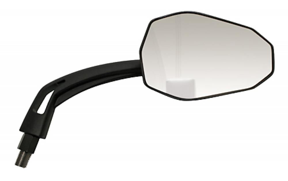 Specchietto Highway Hawk HIGHSIDER VICTORY nero M10 x 1,25 mm con filettatura sinistra per Yamaha - omologato E (1 set)