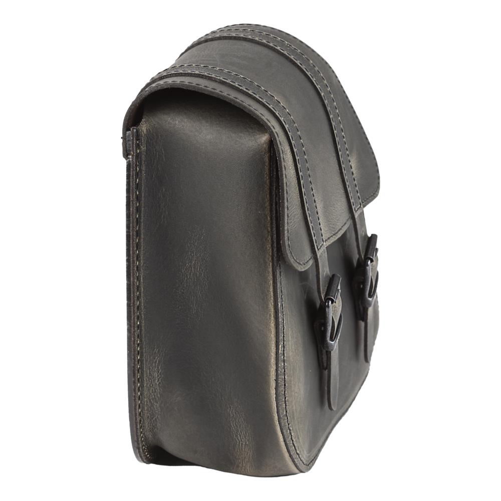 Ledrie saddlebags 1 piece leather black/ brown with buckles W = 32cm D= 12cm H= 25cm 18 liters (1 piece)